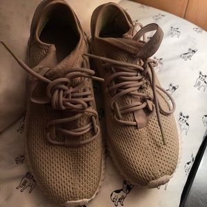 Adidas ortholite sneakers beige with white soles used size 4.5 y